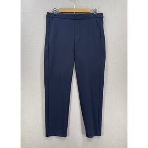 Liverpool Pants Womens 8/29 Navy Blue Pull On Ponte Knit Straight Ankle Office